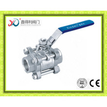 3 pedaços de porta padrão roscada aço inoxidável 316 Ball Valve 2000wog